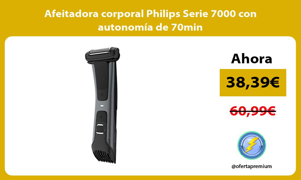 Afeitadora corporal Philips Serie 7000 con autonomía de 70min