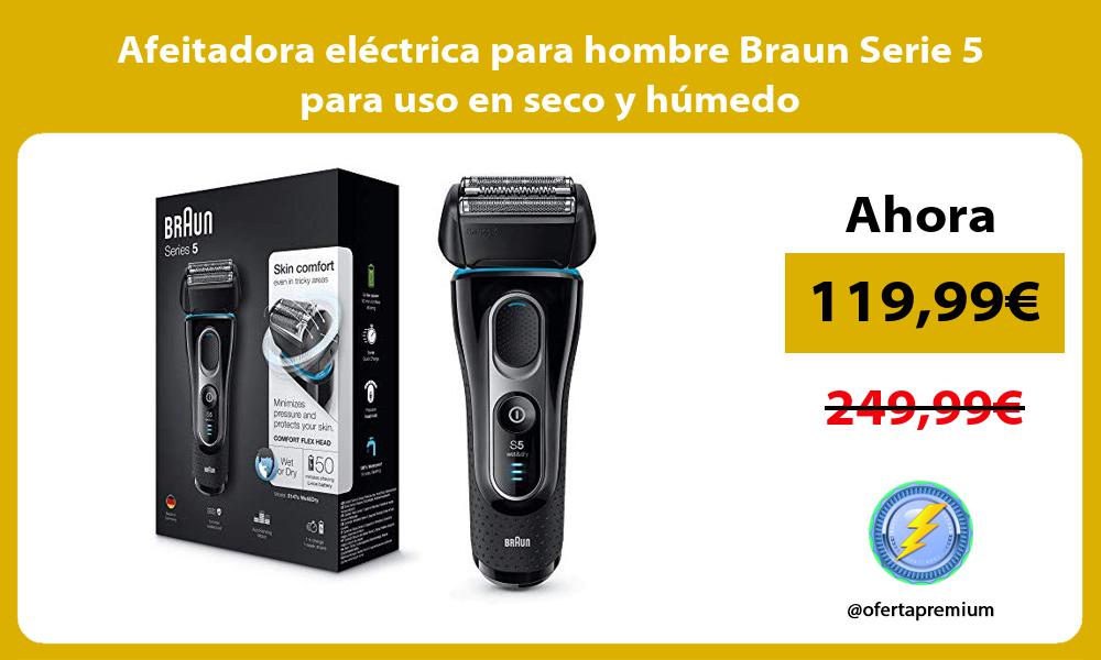 Afeitadora eléctrica para hombre Braun Serie 5 para uso en seco y húmedo