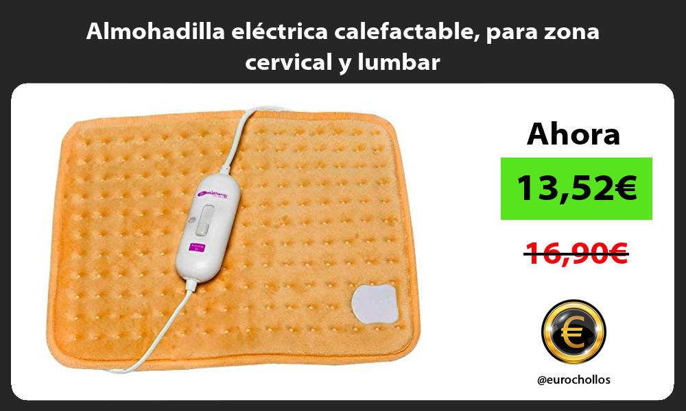 Almohadilla eléctrica calefactable para zona cervical y lumbar