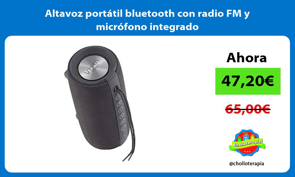 Altavoz portátil bluetooth con radio FM y micrófono integrado