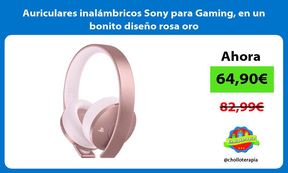 Auriculares inalámbricos Sony para Gaming en un bonito diseño rosa oro