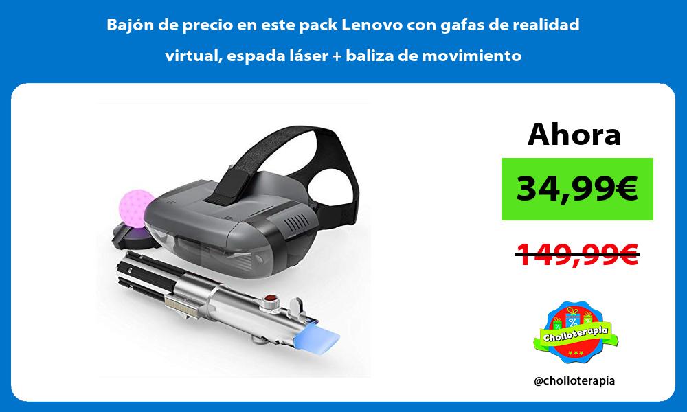 Bajón de precio en este pack Lenovo con gafas de realidad virtual espada láser baliza de movimiento