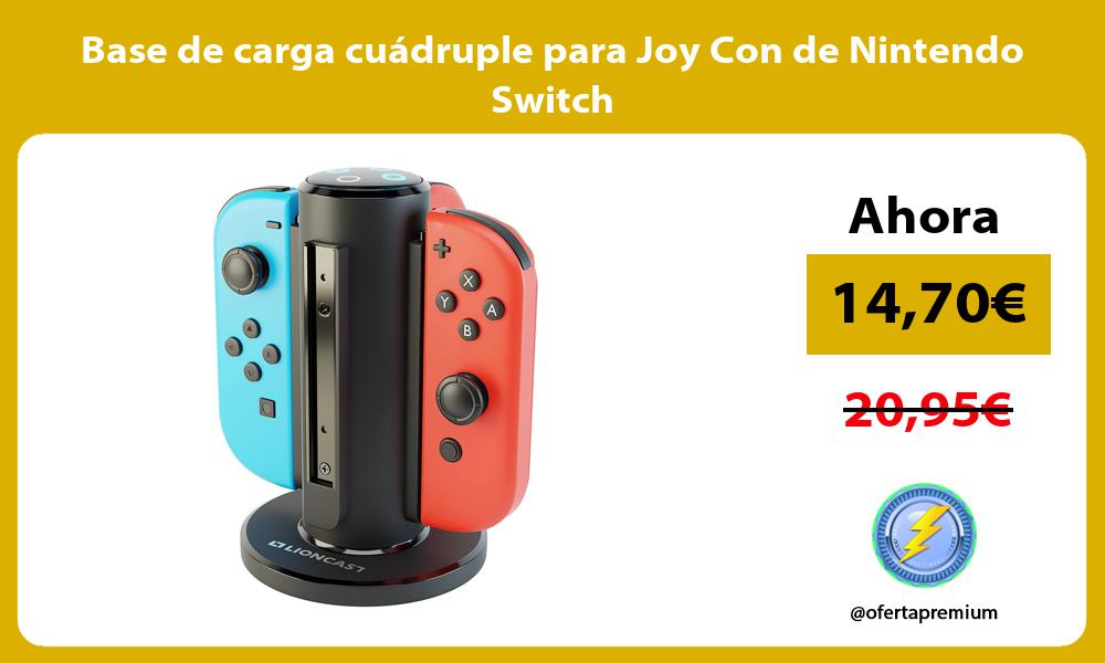 Base de carga cuádruple para Joy Con de Nintendo Switch