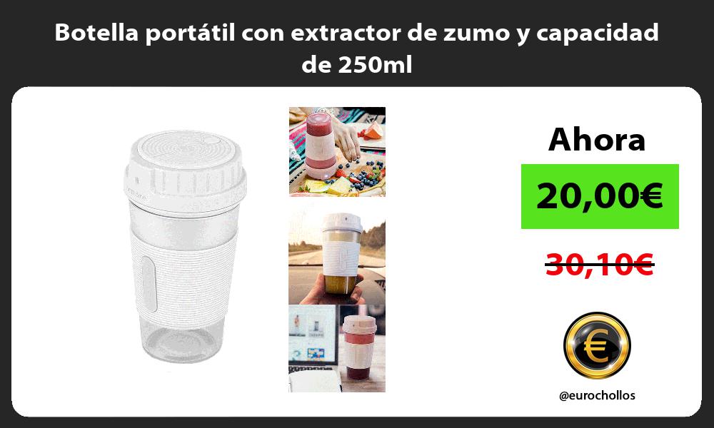 Botella portátil con extractor de zumo y capacidad de 250ml