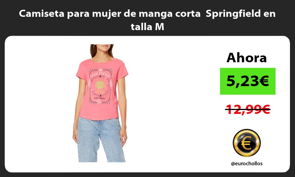 Camiseta para mujer de manga corta Springfield en talla M