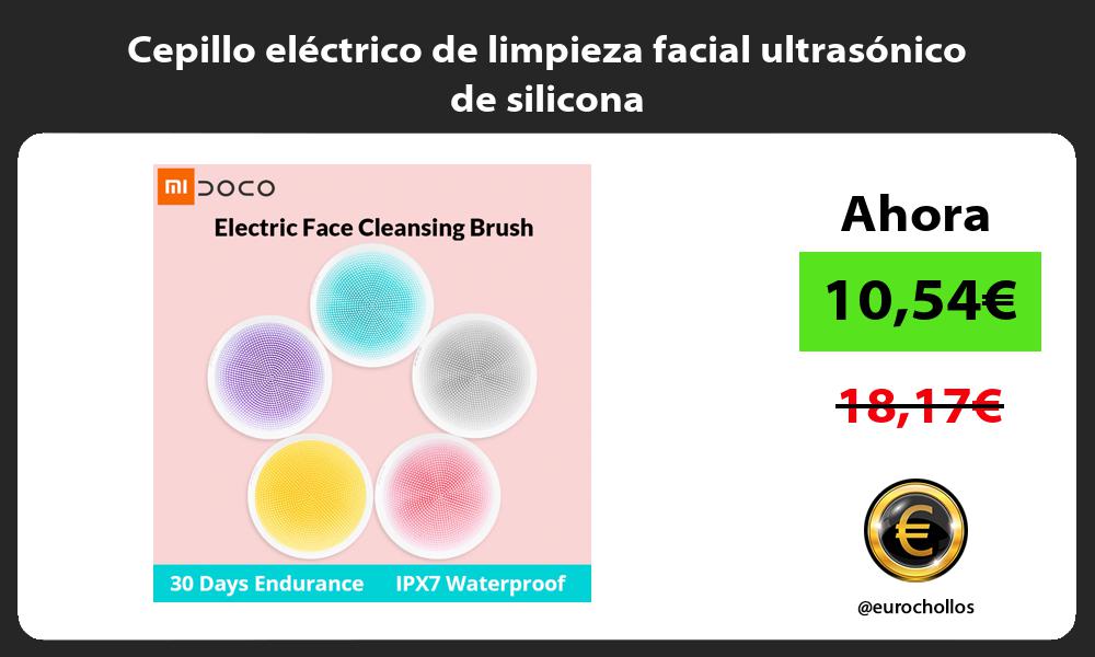 Cepillo eléctrico de limpieza facial ultrasónico de silicona