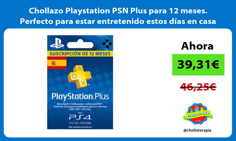 Chollazo Playstation PSN Plus para 12 meses Perfecto para estar entretenido estos días en casa