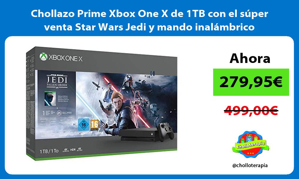 Chollazo Prime Xbox One X de 1TB con el súper venta Star Wars Jedi y mando inalámbrico