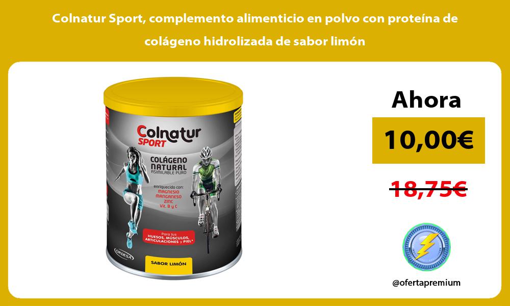 Colnatur Sport complemento alimenticio en polvo con proteína de colágeno hidrolizada de sabor limón