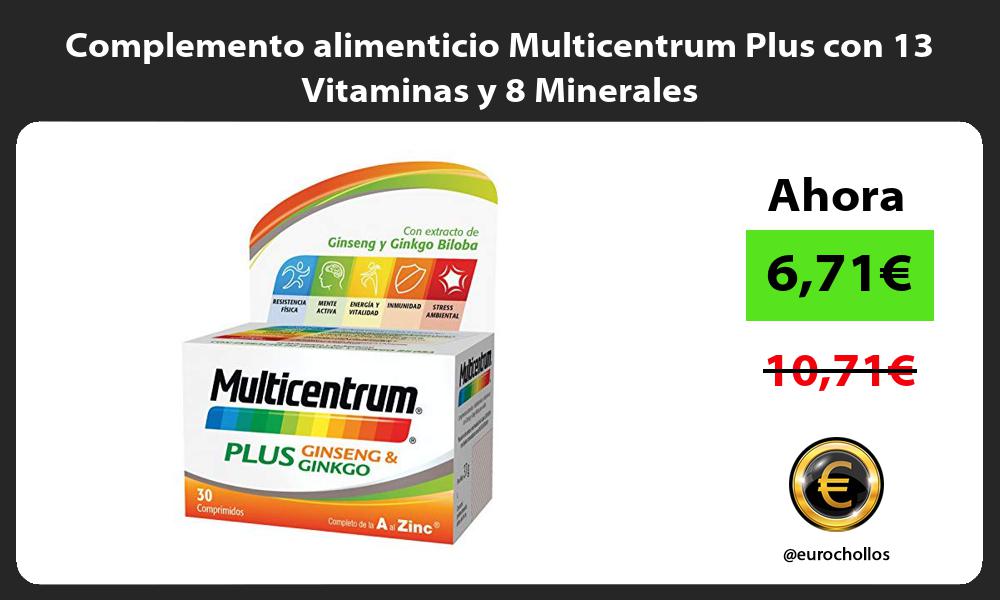 Complemento alimenticio Multicentrum Plus con 13 Vitaminas y 8 Minerales