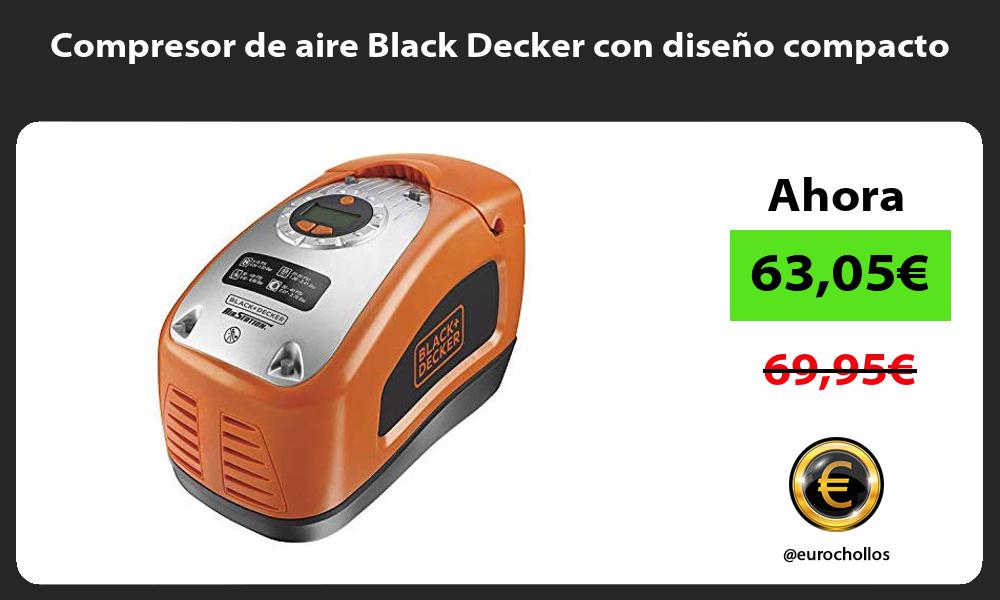 Compresor de aire Black Decker con diseño compacto