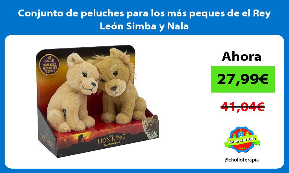 Conjunto de peluches para los más peques de el Rey León Simba y Nala