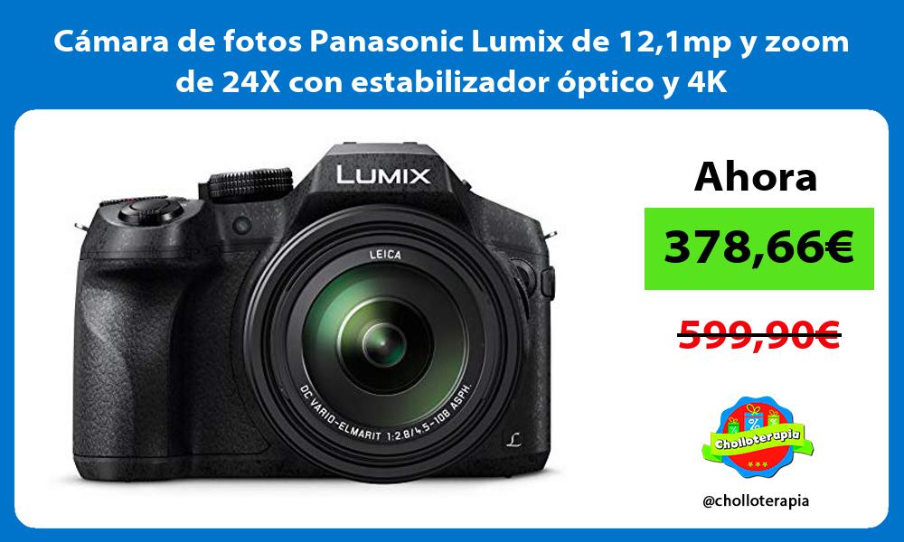 Cámara de fotos Panasonic Lumix de 121mp y zoom de 24X con estabilizador óptico y 4K