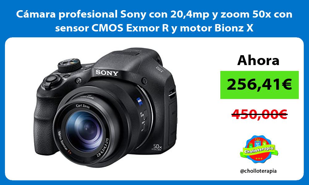 Cámara profesional Sony con 204mp y zoom 50x con sensor CMOS Exmor R y motor Bionz X