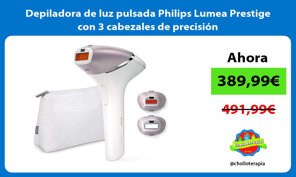 Depiladora de luz pulsada Philips Lumea Prestige con 3 cabezales de precisión