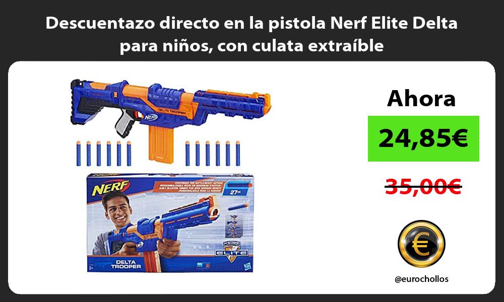 Descuentazo directo en la pistola Nerf Elite Delta para niños con culata extraíble