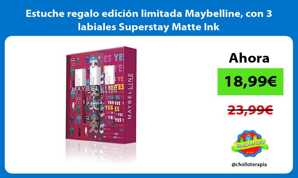 Estuche regalo edición limitada Maybelline con 3 labiales Superstay Matte Ink