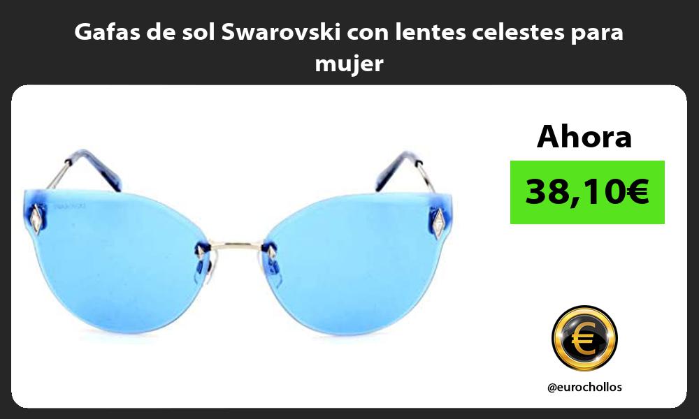 Gafas de sol Swarovski con lentes celestes para mujer
