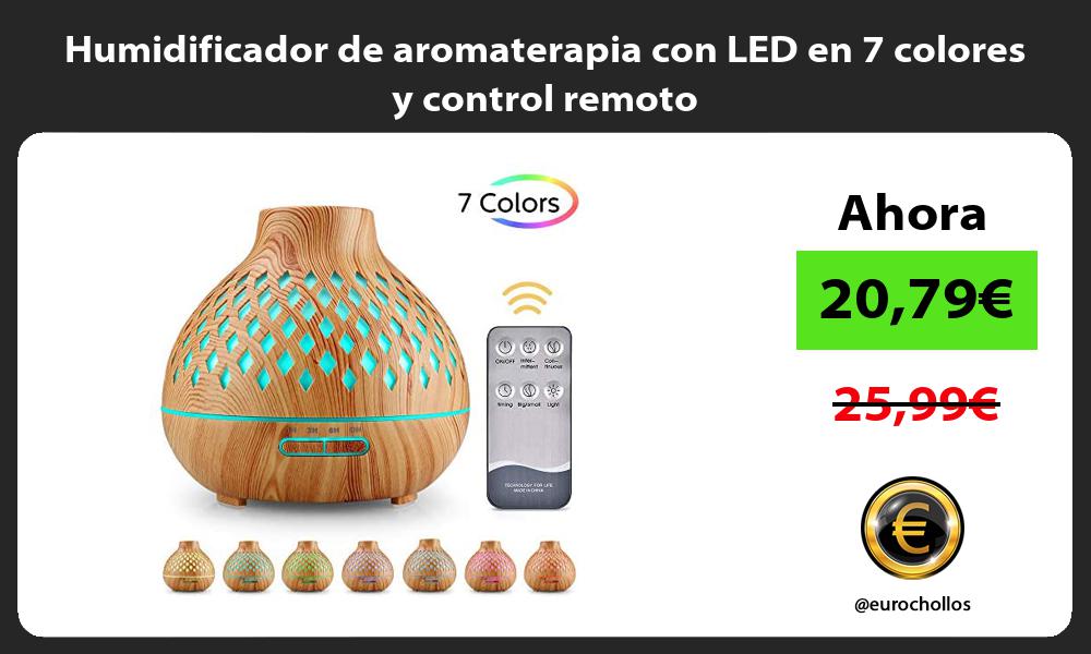 Humidificador de aromaterapia con LED en 7 colores y control remoto