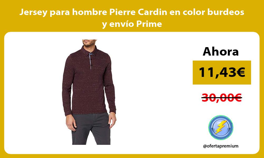 Jersey para hombre Pierre Cardin en color burdeos y envío Prime