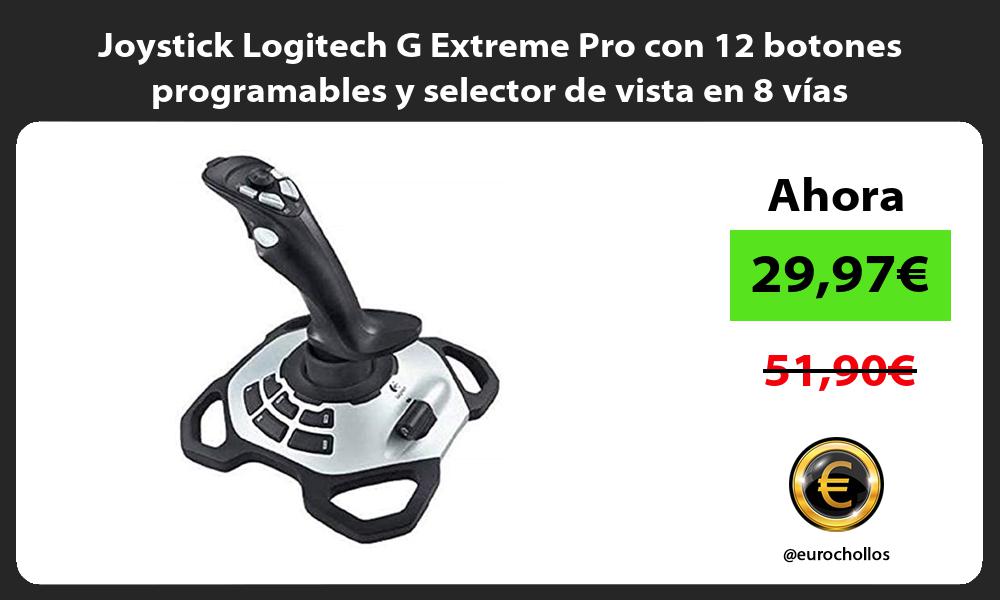 Joystick Logitech G Extreme Pro con 12 botones programables y selector de vista en 8 vías