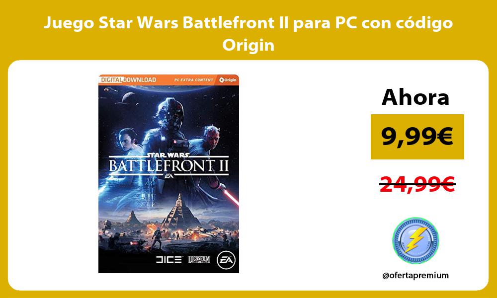 Juego Star Wars Battlefront II para PC con código Origin