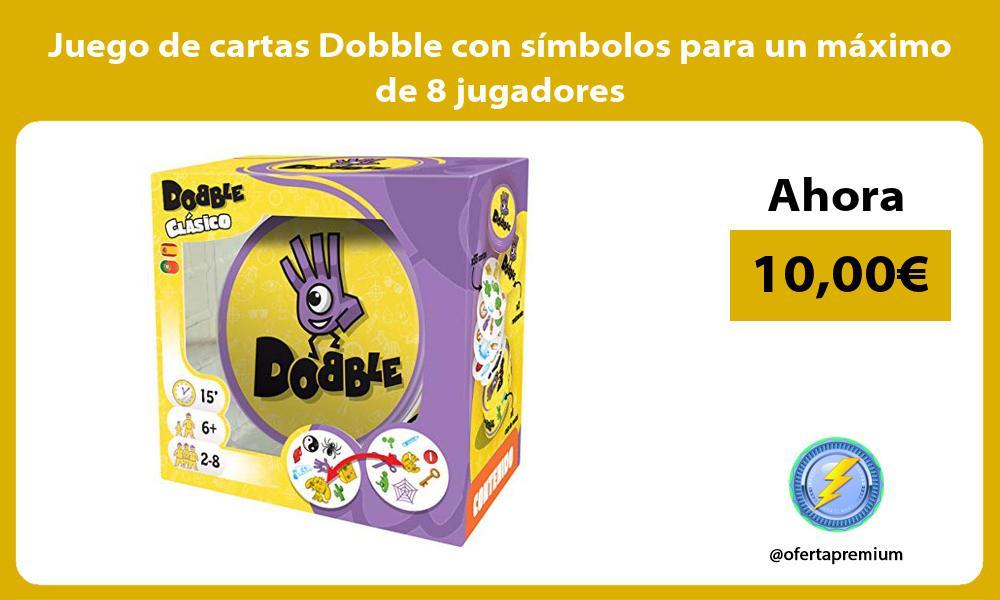Juego de cartas Dobble con símbolos para un máximo de 8 jugadores