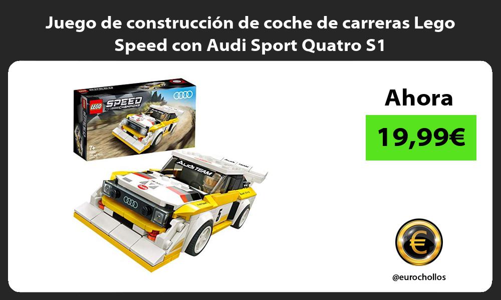 Juego de construcción de coche de carreras Lego Speed con Audi Sport Quatro S1