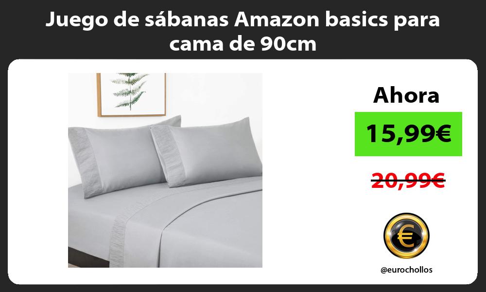 Juego de sábanas Amazon basics para cama de 90cm
