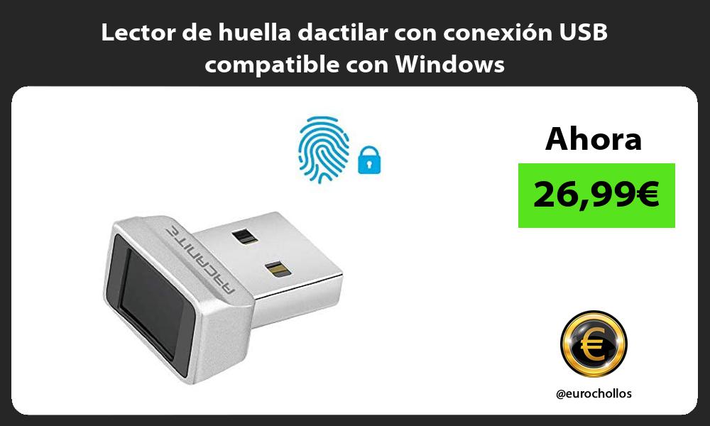 Lector de huella dactilar con conexión USB compatible con Windows