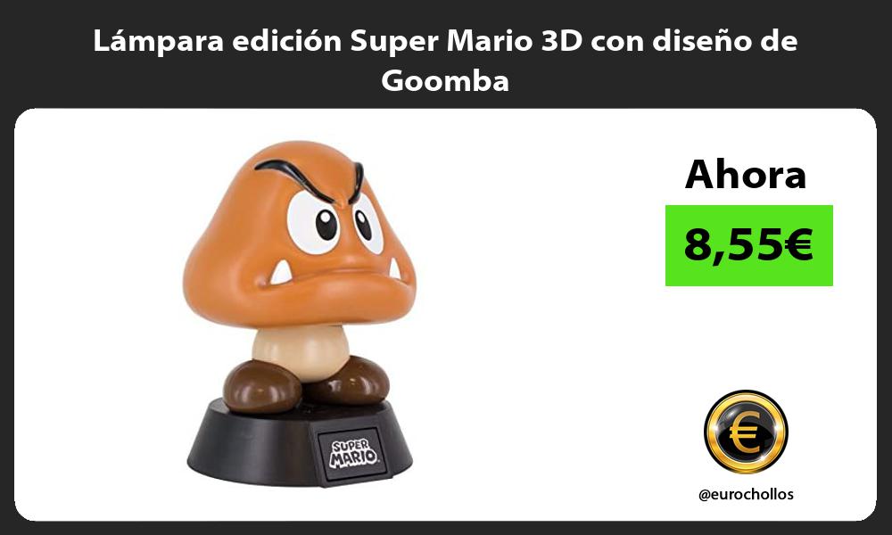 Lámpara edición Super Mario 3D con diseño de Goomba