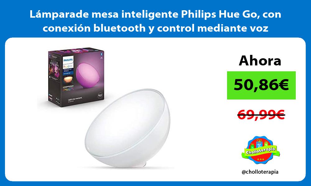 Lámparade mesa inteligente Philips Hue Go con conexión bluetooth y control mediante voz