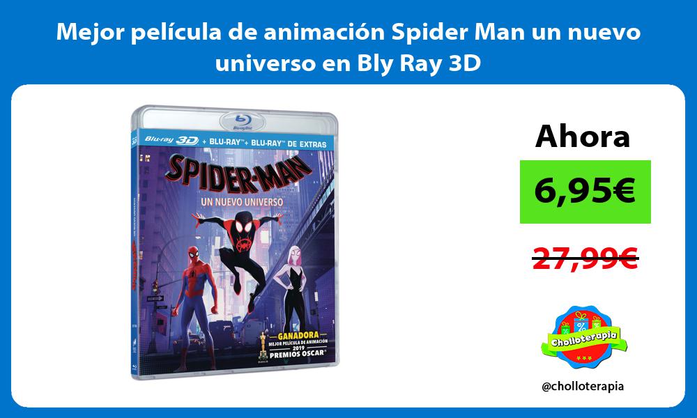 Mejor película de animación Spider Man un nuevo universo en Bly Ray 3D