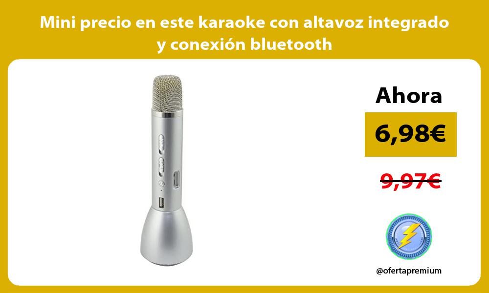 Mini precio en este micrófono karaoke con altavoz integrado y conexión bluetooth
