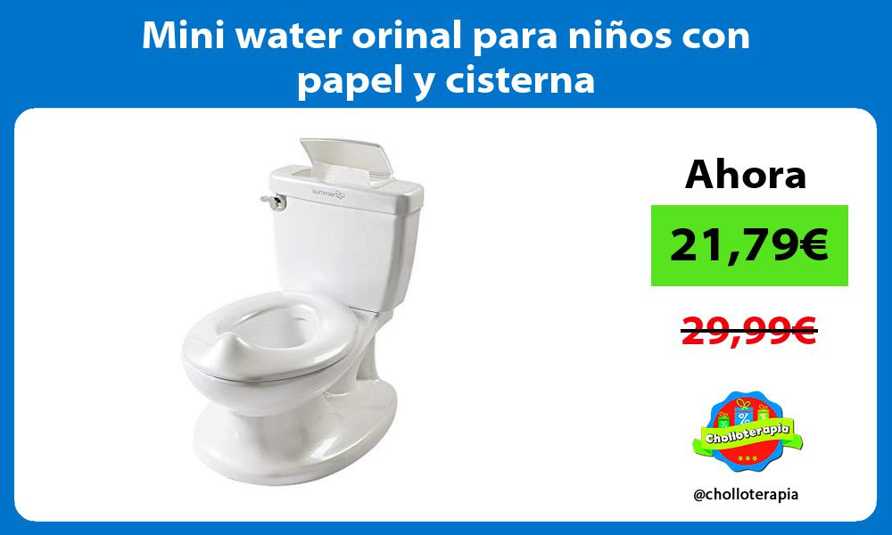 Mini water orinal para niños con papel y cisterna