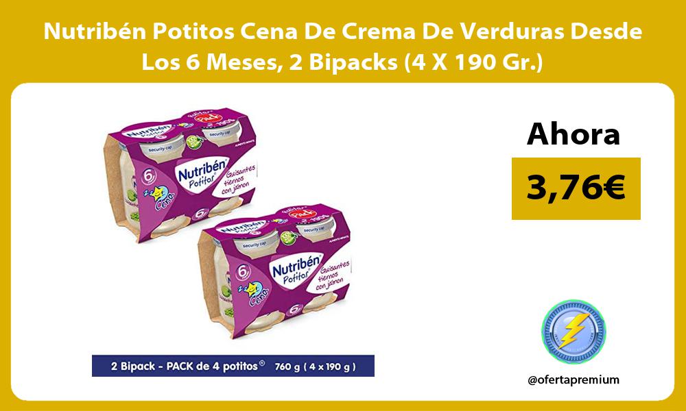 Nutribén Potitos Cena De Crema De Verduras Desde Los 6 Meses 2 Bipacks 4 X 190 Gr