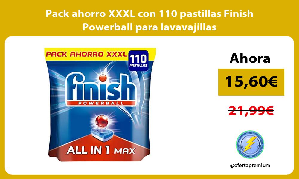 Pack ahorro XXXL con 110 pastillas Finish Powerball para lavavajillas