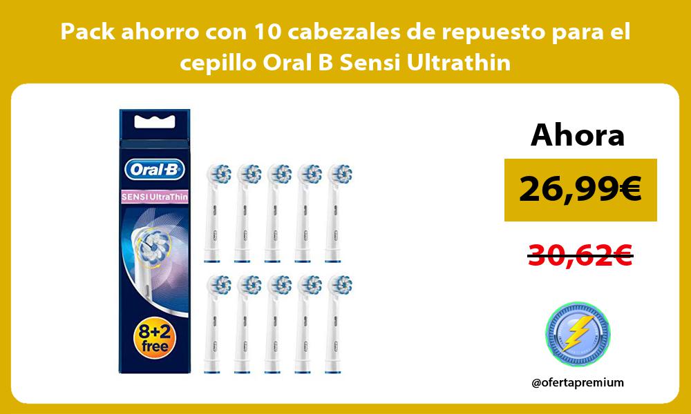 Pack ahorro con 10 cabezales de repuesto para el cepillo Oral B Sensi Ultrathin