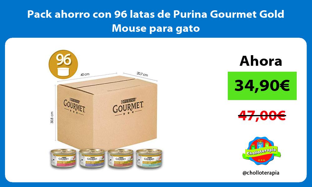 Pack ahorro con 96 latas de Purina Gourmet Gold Mouse para gato