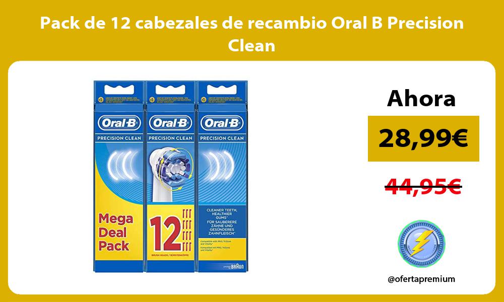 Pack de 12 cabezales de recambio Oral B Precision Clean