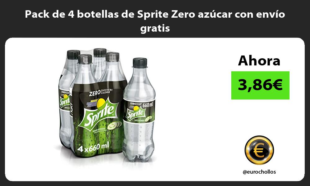 Pack de 4 botellas de Sprite Zero azúcar con envío gratis
