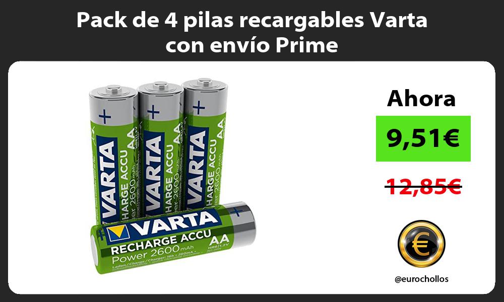 Pack de 4 pilas recargables Varta con envío Prime