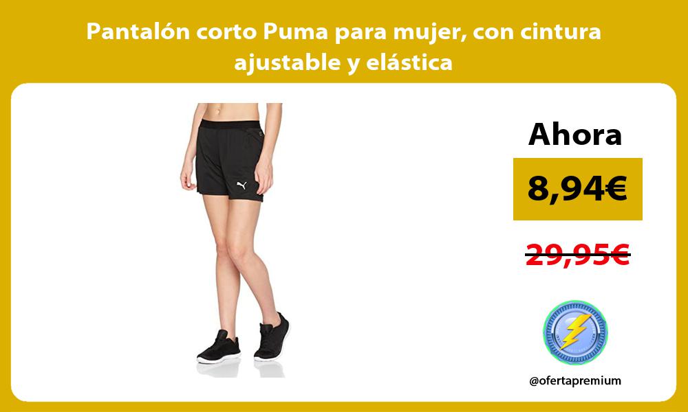 Pantalón corto Puma para mujer con cintura ajustable y elástica