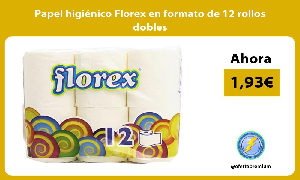 Papel higiénico Florex en formato de 12 rollos dobles
