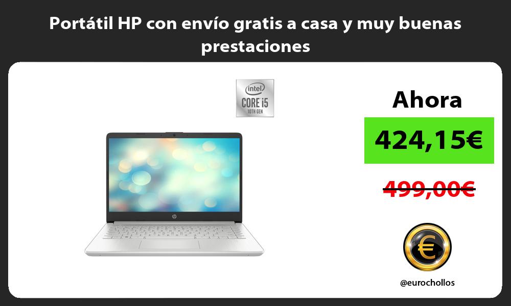 Portátil HP con envío gratis a casa y muy buenas prestaciones