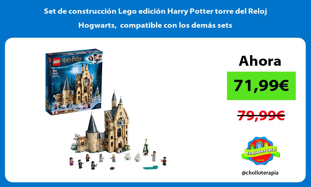 Set de construcción Lego edición Harry Potter torre del Reloj Hogwarts compatible con los demás sets