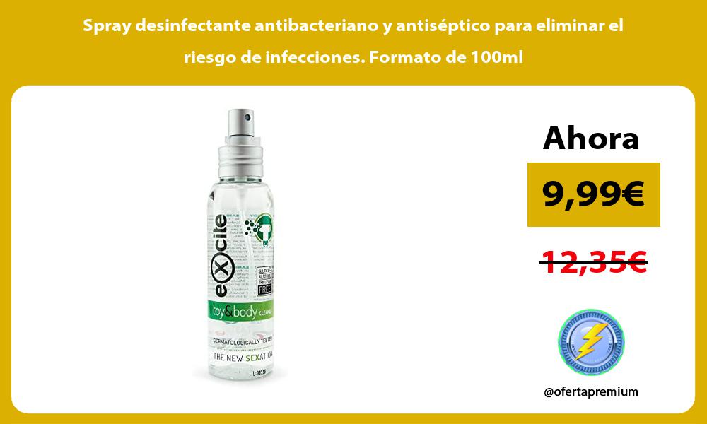 Spray desinfectante antibacteriano y antiséptico para eliminar el riesgo de infecciones Formato de 100ml