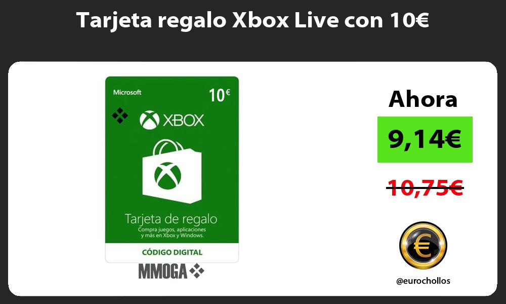 Tarjeta regalo Xbox Live con 10€
