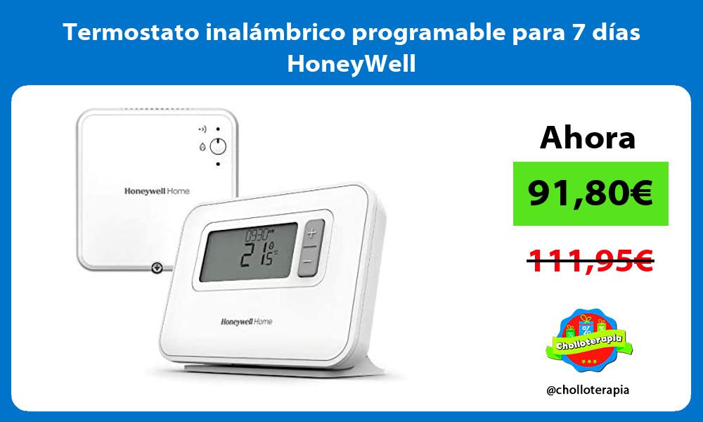 Termostato inalámbrico programable para 7 días HoneyWell