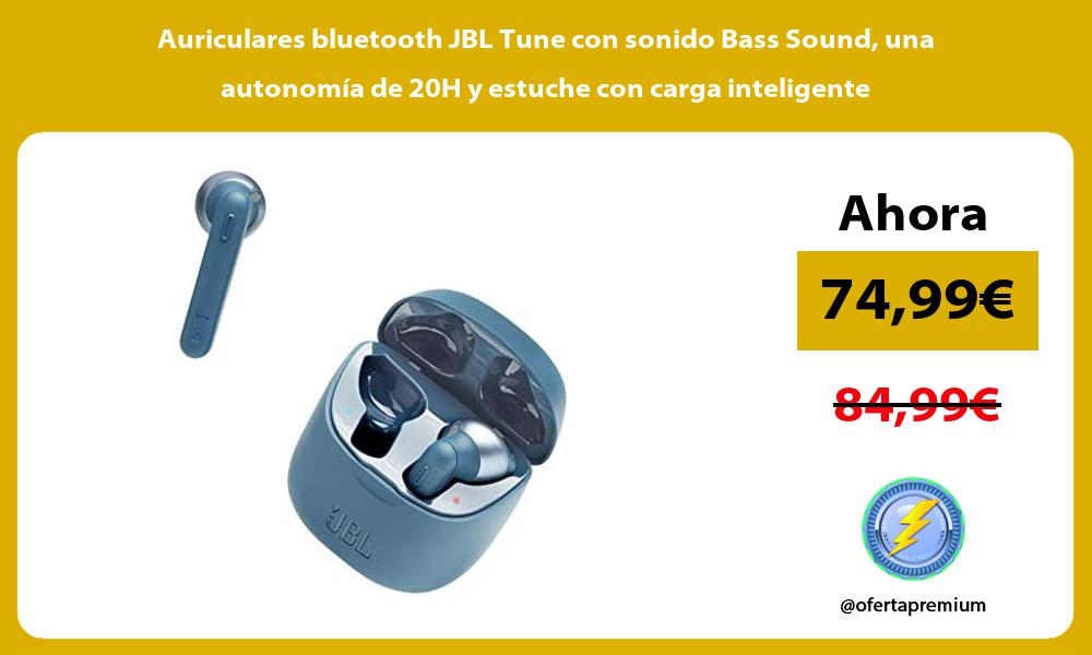 Auriculares bluetooth JBL Tune con sonido Bass Sound una autonomía de 20H y estuche con carga inteligente